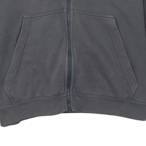 Nike Men's Grey Full Zip Hoodie L Regular Fit Sportswear