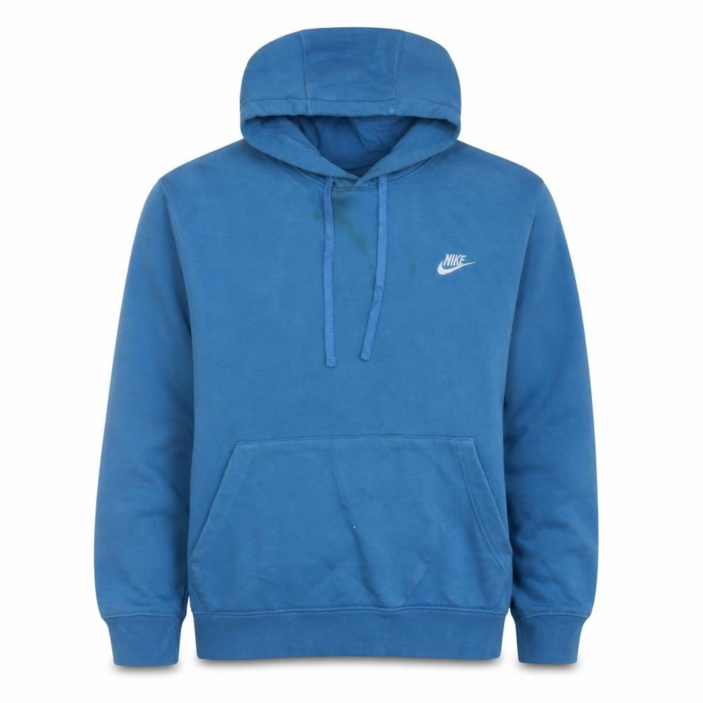 Front view of Nike Men's Blue Pullover Hoodie XL Regular Fit Cotton Fleece