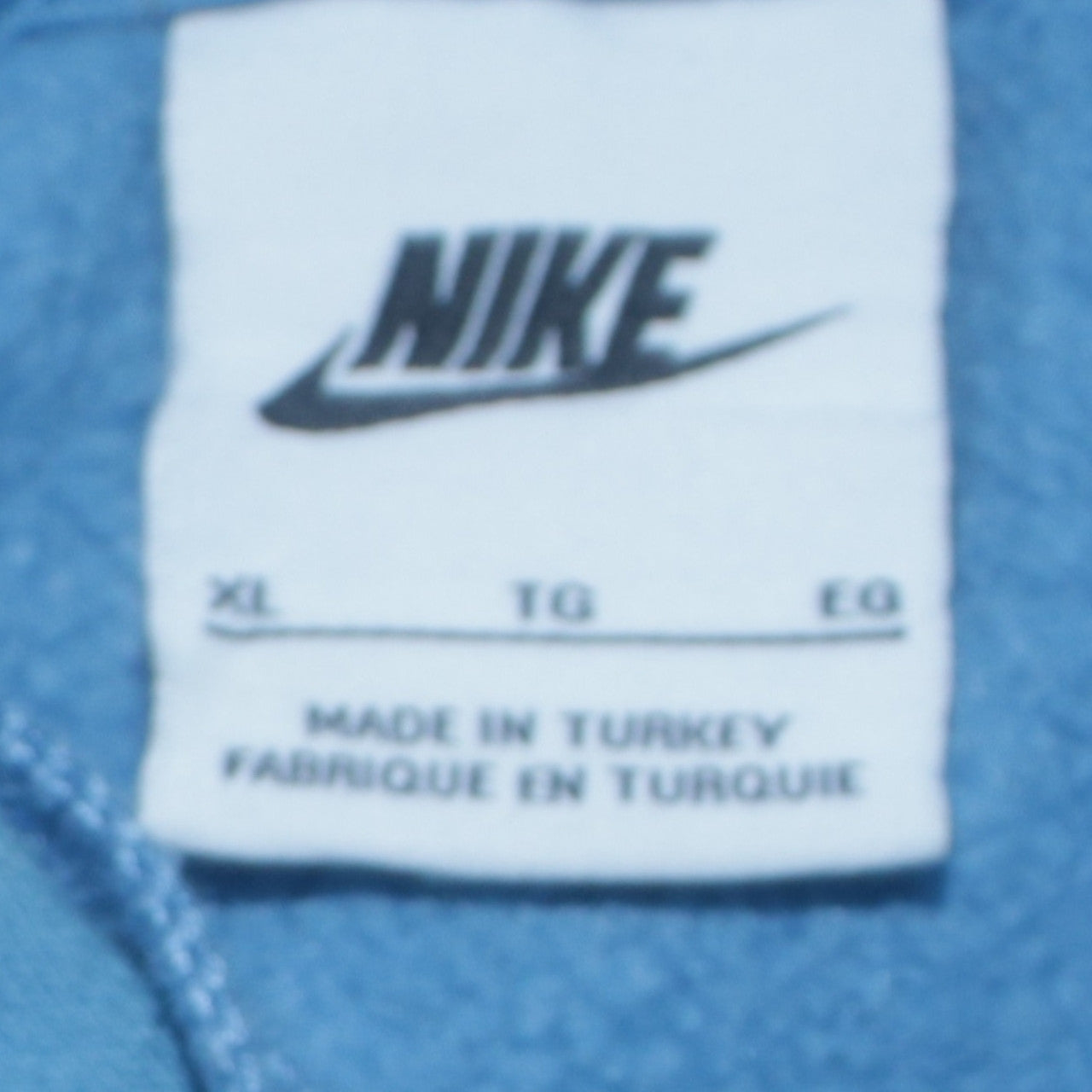 Nike Men's Blue Pullover Hoodie XL Regular Fit Cotton Fleece