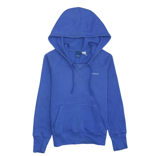 Reebok Women's Blue Pullover Hoodie Size S Relaxed Fit Sweatshirt