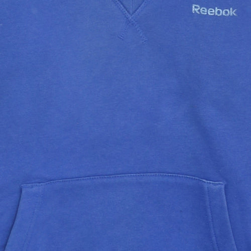 Reebok Women's Blue Pullover Hoodie Size S Relaxed Fit Sweatshirt