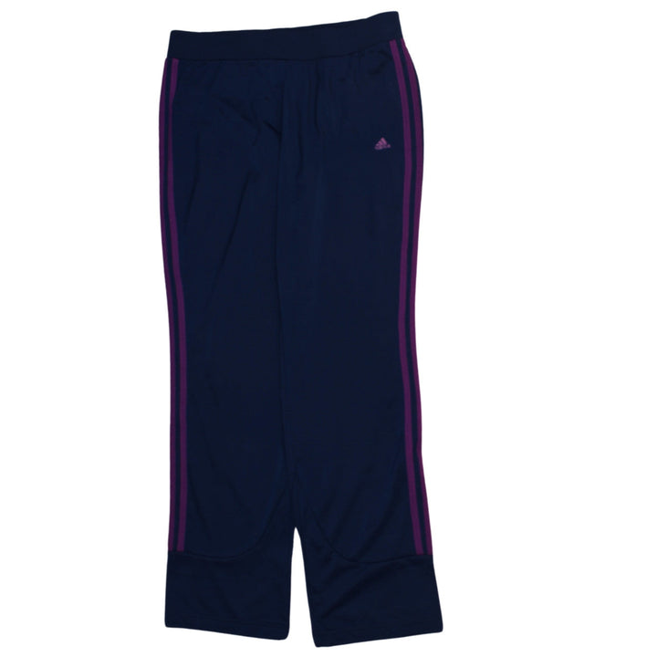 Adidas Womens Blue Track Pants M 12-14 Side Stripe Sportswear