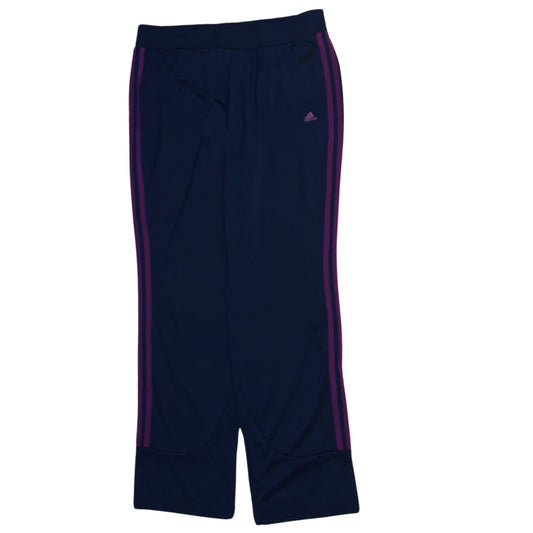 Adidas Womens Blue Track Pants M 12-14 Side Stripe Sportswear