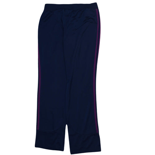 Adidas Womens Blue Track Pants M 12-14 Side Stripe Sportswear