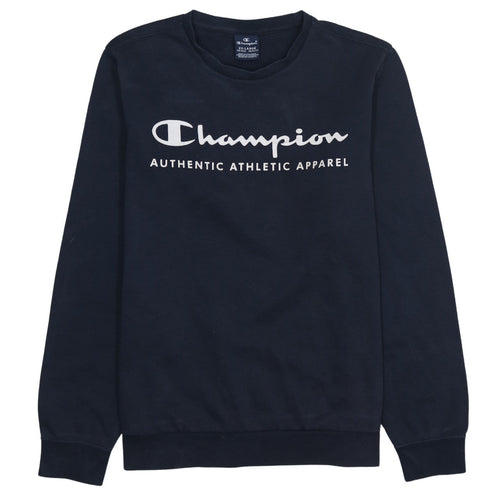 Champion Boys Blue 2XL Pullover Crew Neck Logo Sweatshirt