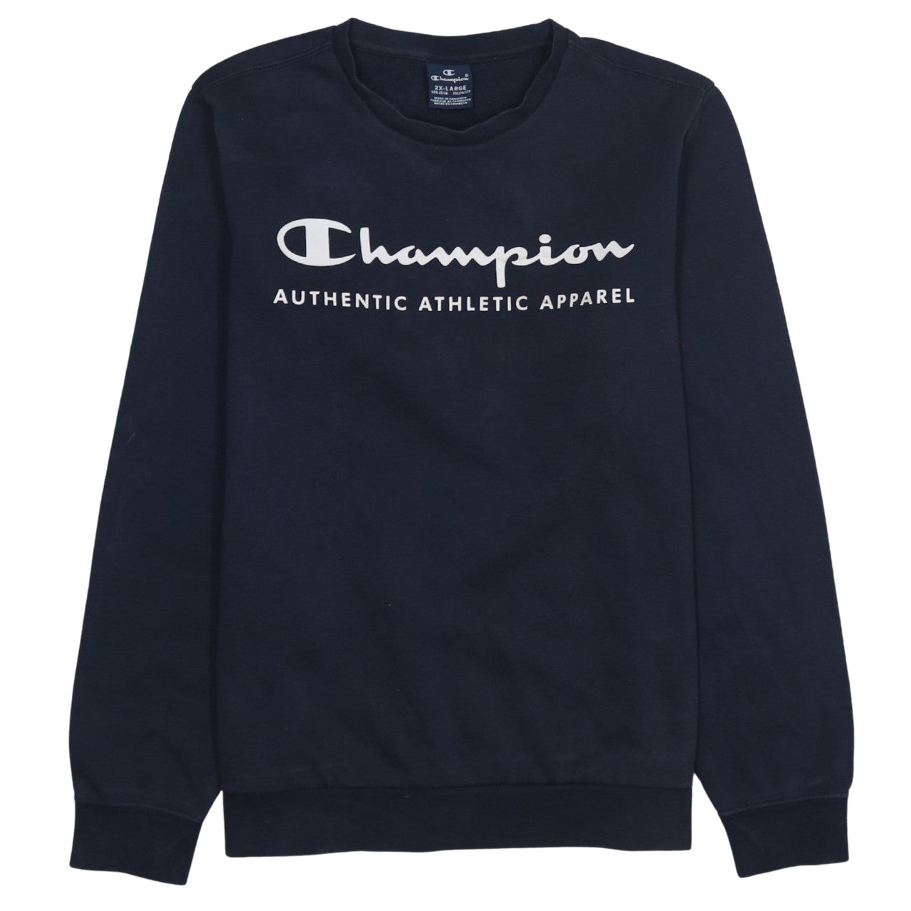 Champion Boys Blue 2XL Pullover Crew Neck Logo Sweatshirt