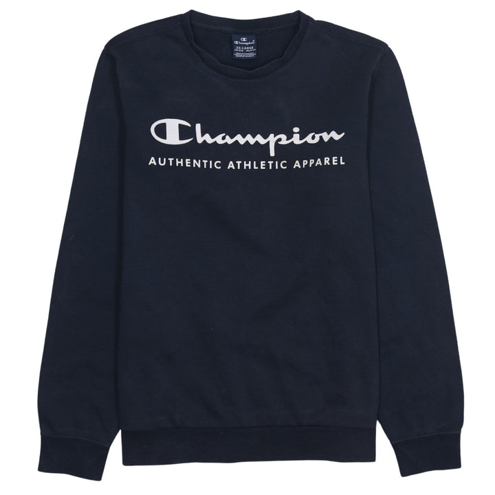 Champion Boys Blue 2XL Pullover Crew Neck Logo Sweatshirt