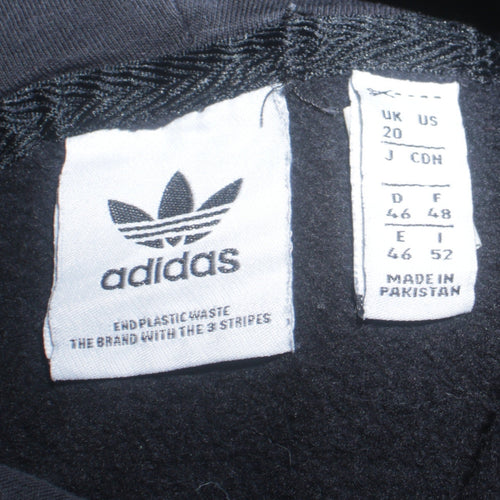 Adidas Women Black Size 20 Pullover Hoodie Sweatshirt