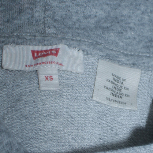 Levi's Men's Grey Pullover Hoodie XS Logo Graphic Fleece Sweatshirt