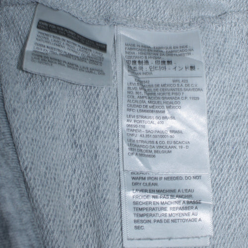 Levi's Men's Grey Pullover Hoodie XS Logo Graphic Fleece Sweatshirt