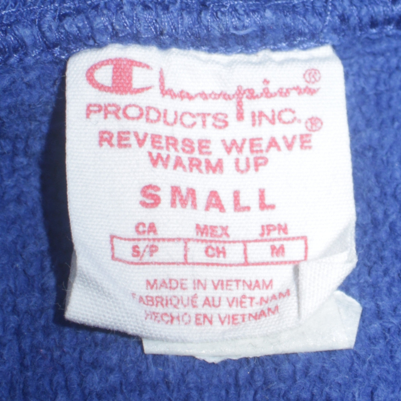 Champion Men's Blue Small Pullover Hoodie Reverse Weave Embroidered Logo