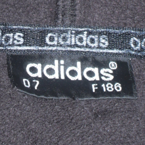 Adidas Men Black Pullover Hoodie Classic 3-Stripes D7 Size L