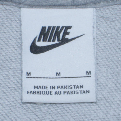 Nike Men's Grey Pullover Hoodie M Regular Fit Sportswear