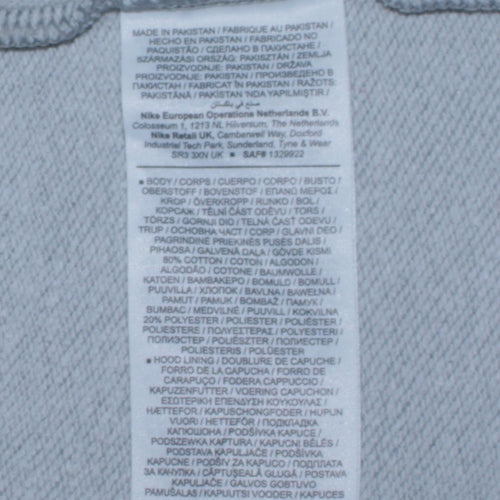 Nike Men's Grey Pullover Hoodie M Regular Fit Sportswear