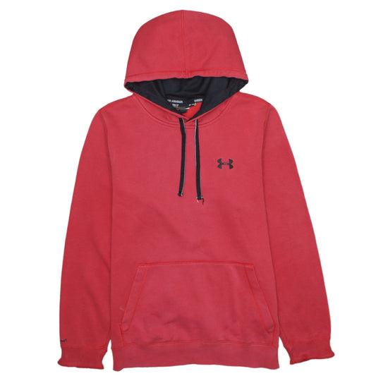 Under Armour Men's Red Pullover Hoodie Small Loose Fit Sportswear