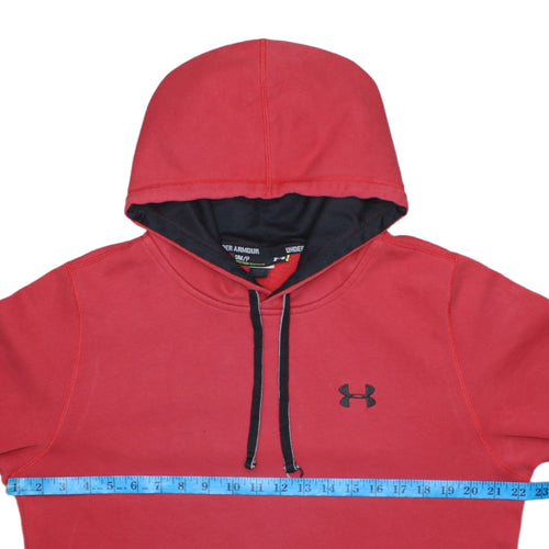 Under Armour Men's Red Pullover Hoodie Small Loose Fit Sportswear