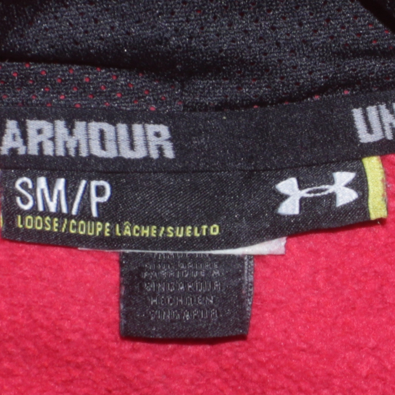 Under Armour Men's Red Pullover Hoodie Small Loose Fit Sportswear