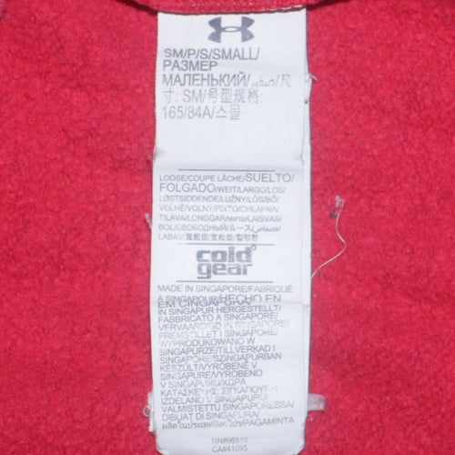 Under Armour Men's Red Pullover Hoodie Small Loose Fit Sportswear