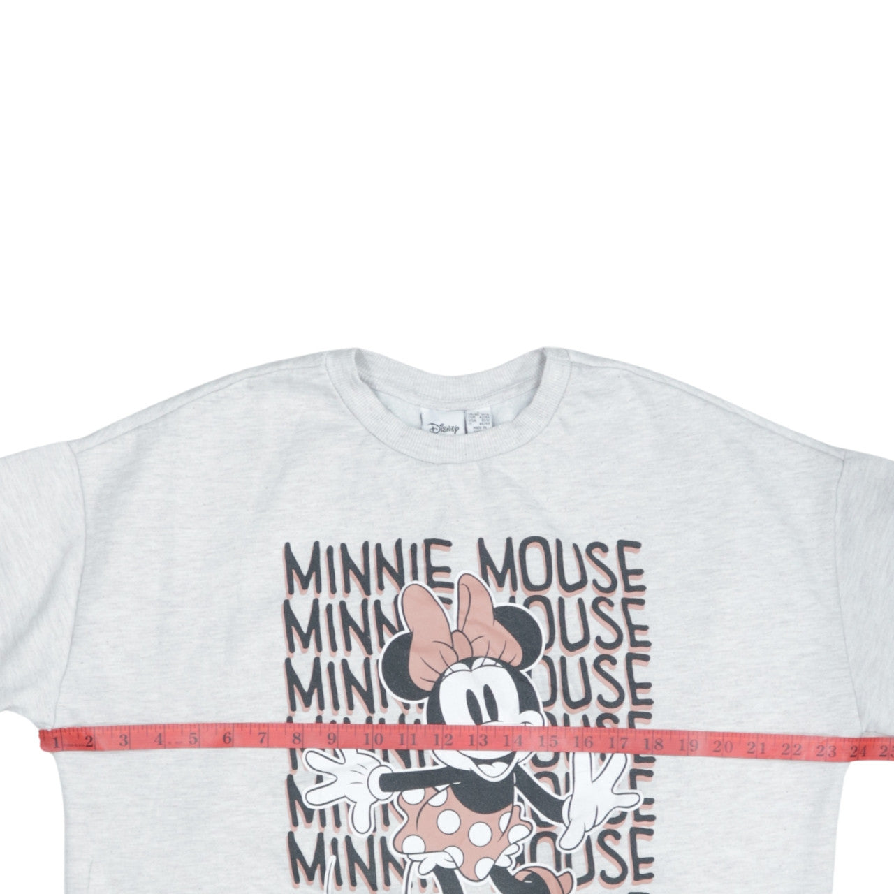 Disney Women Grey Minnie Mouse Sweatshirt L Relaxed Fit