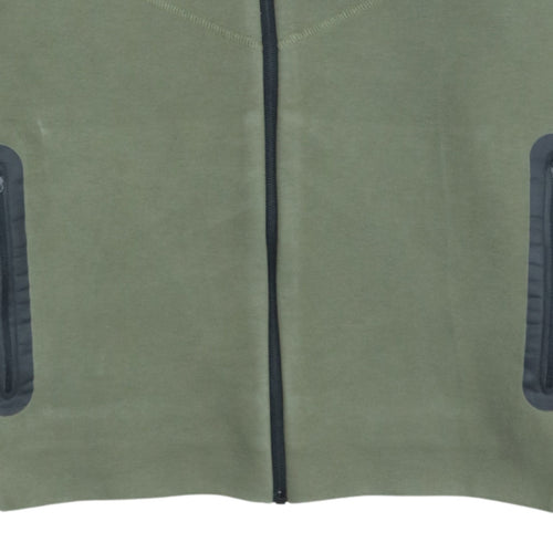 Nike Boys Green Full Zip Hoodie XL 158-170cm Cotton Blend Sweatshirt