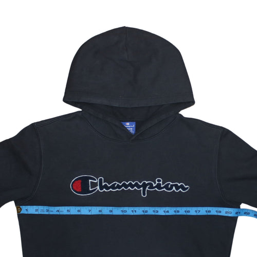 Champion Men's Black Pullover Hoodie Medium Embroidered Logo