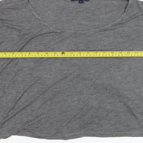 French Connection Women's Grey Relaxed 3/4 Sleeve Viscose T-Shirt Size S