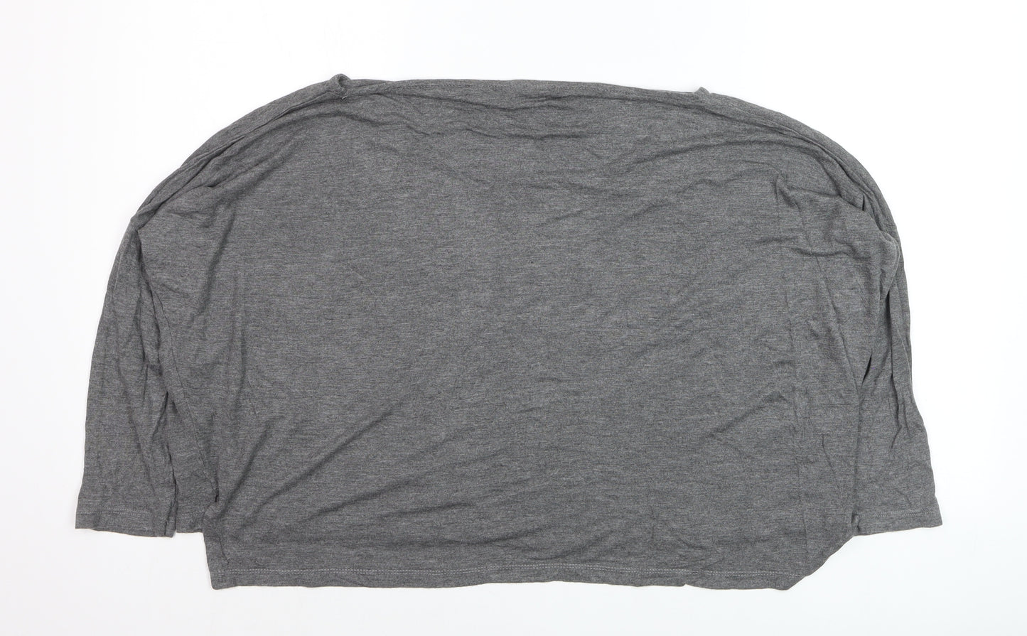 French Connection Women's Grey Relaxed 3/4 Sleeve Viscose T-Shirt Size S