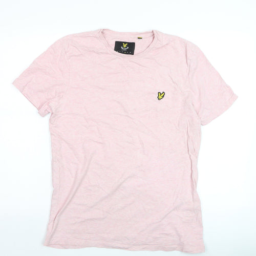Lyle & Scott Men's Pink Cotton Crew Neck Short Sleeve T-Shirt Size L