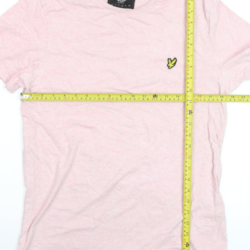 Lyle & Scott Men's Pink Cotton Crew Neck Short Sleeve T-Shirt Size L