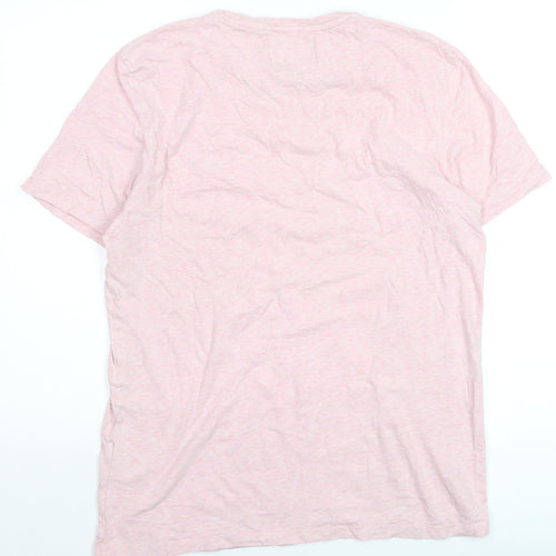 Lyle & Scott Men's Pink Cotton Crew Neck Short Sleeve T-Shirt Size L
