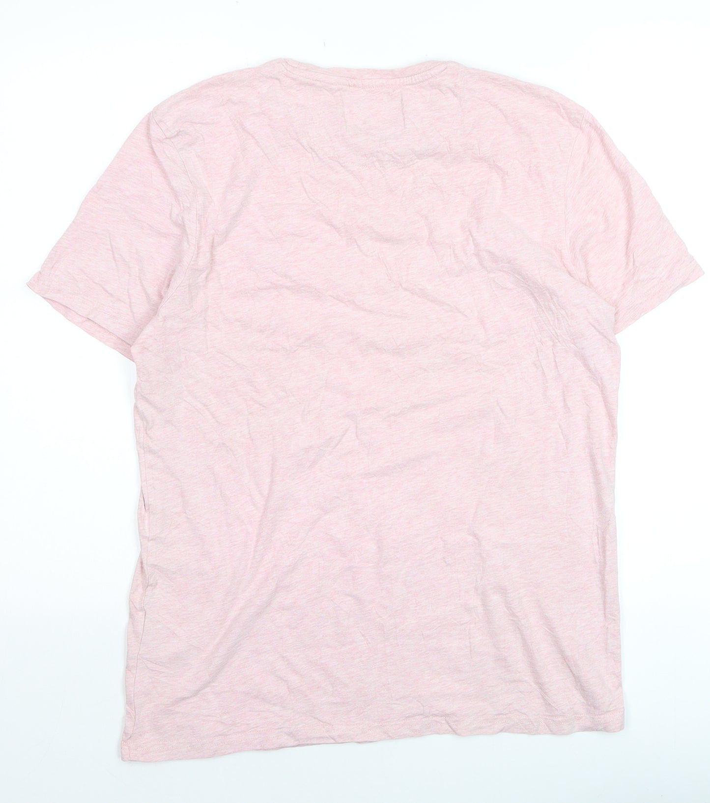 Lyle & Scott Men's Pink Cotton Crew Neck Short Sleeve T-Shirt Size L