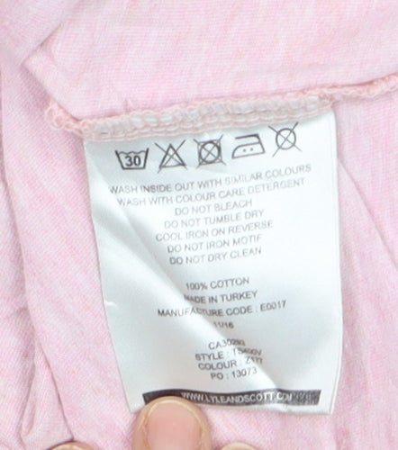 Lyle & Scott Men's Pink Cotton Crew Neck Short Sleeve T-Shirt Size L