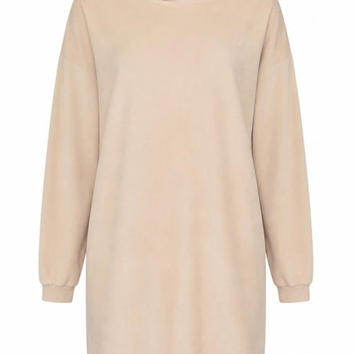 Jack Wills Womens Beige Pullover Hoodie UK 8 Velour Cotton Blend
