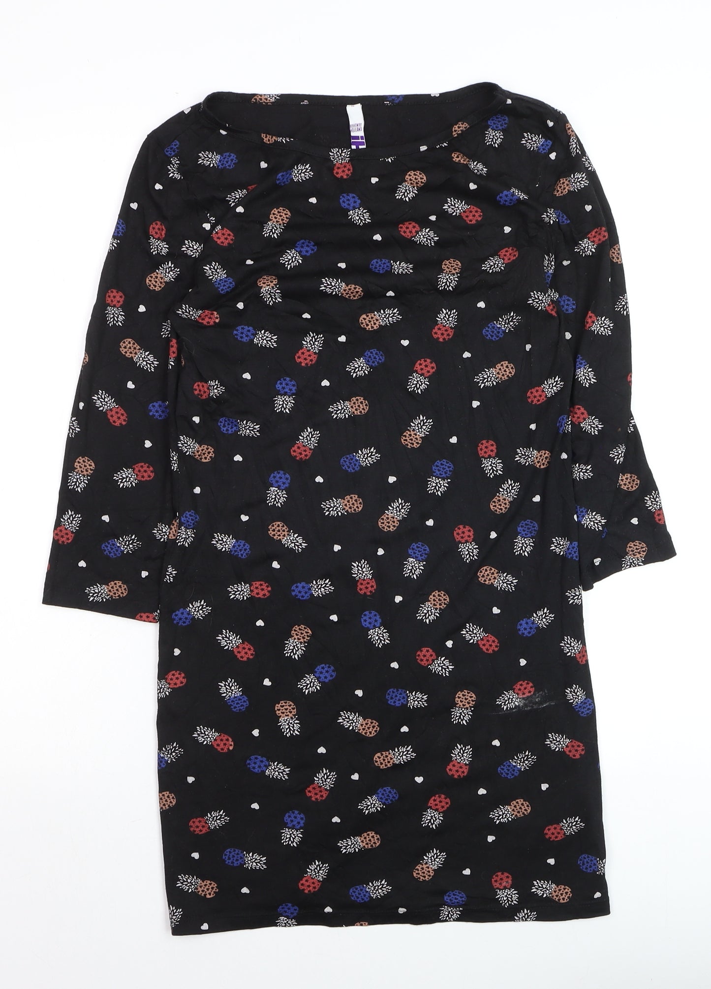 By Henry Holland Womens Black Floral Shift Dress Size 12