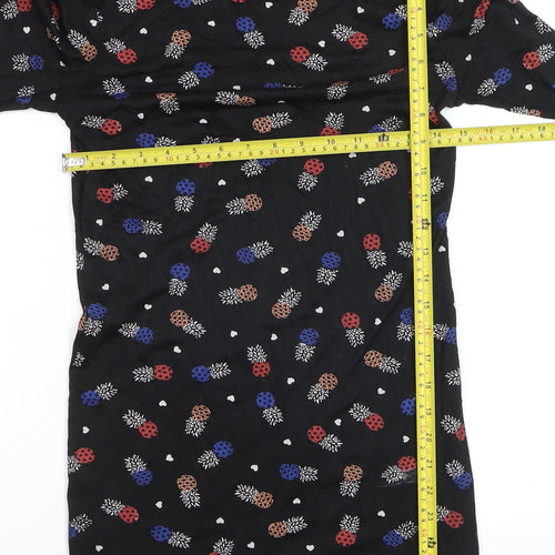 By Henry Holland Womens Black Floral Shift Dress Size 12