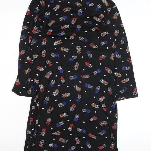 By Henry Holland Womens Black Floral Shift Dress Size 12