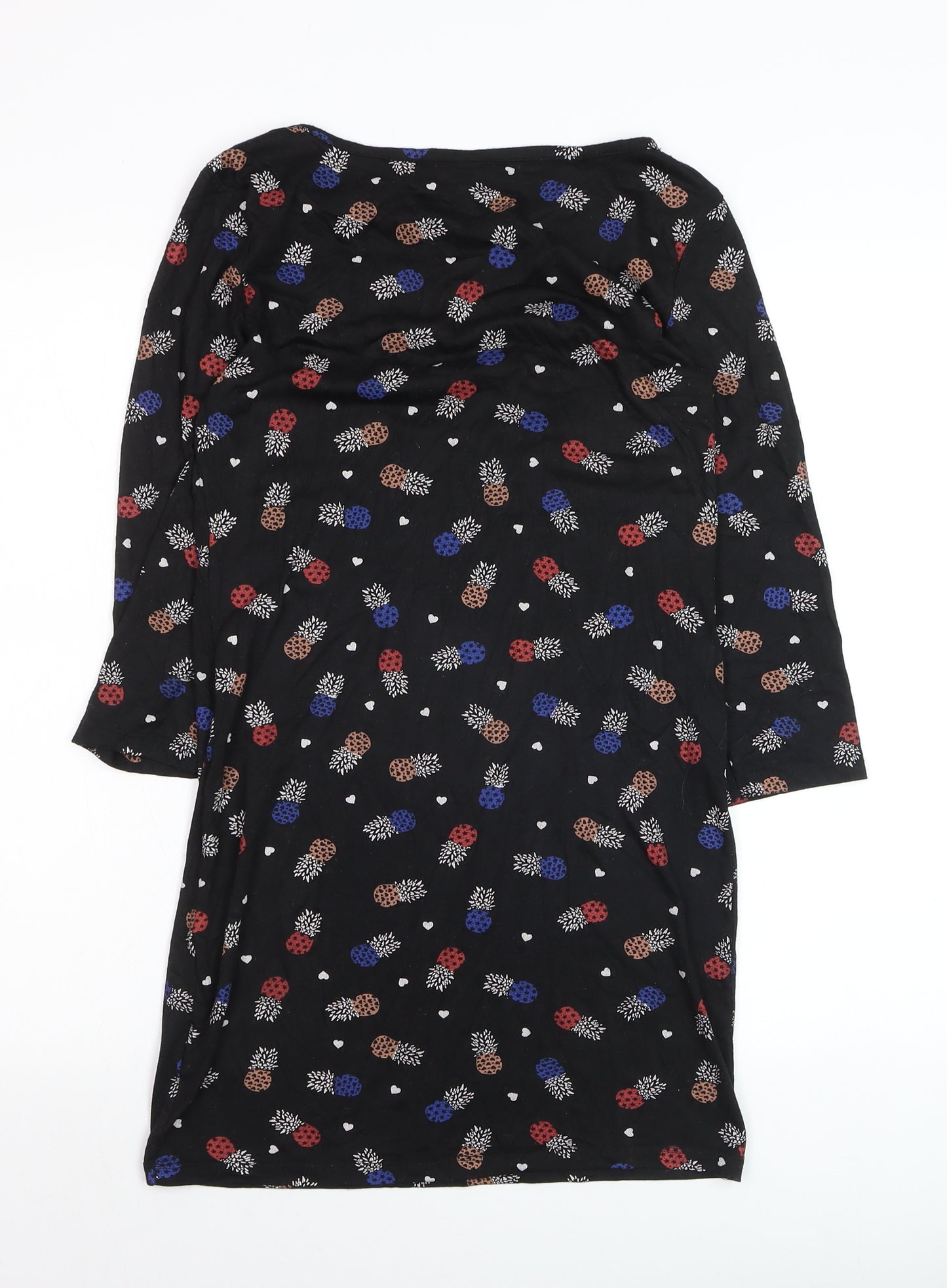 By Henry Holland Womens Black Floral Shift Dress Size 12