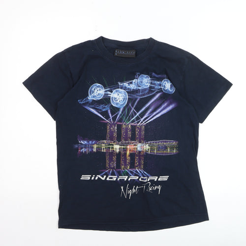 Glow City Boys Black Singapore Night Racing Graphic T-Shirt Size S