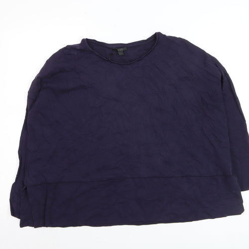 COS Women's Blue Relaxed Viscose Blouse Size 10