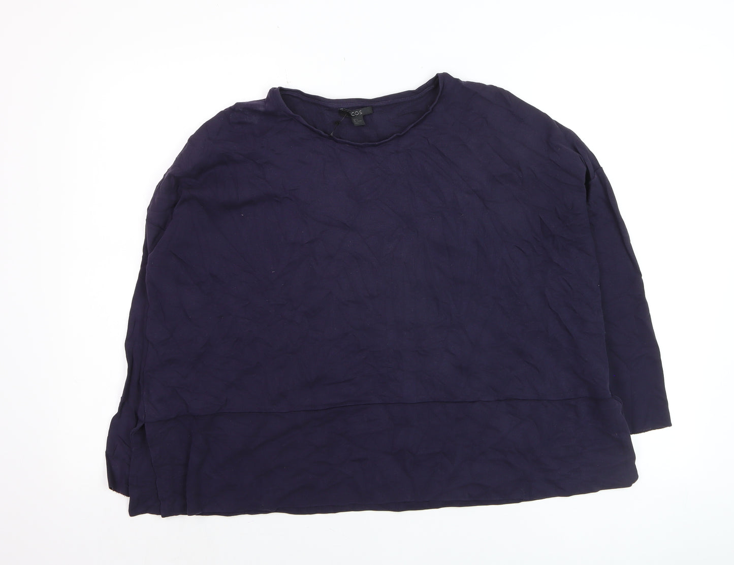 COS Women's Blue Relaxed Viscose Blouse Size 10