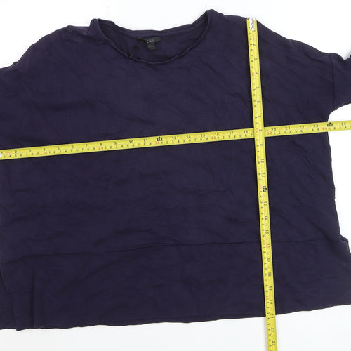COS Women's Blue Relaxed Viscose Blouse Size 10