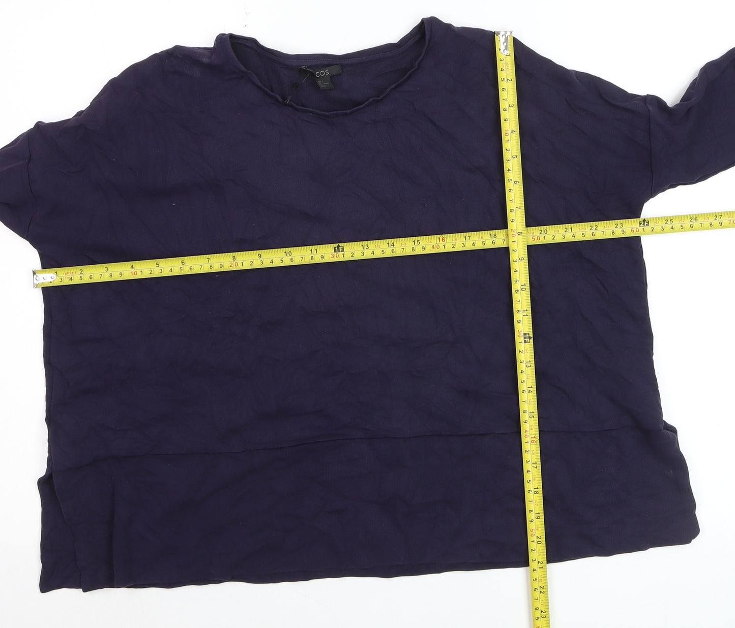COS Women's Blue Relaxed Viscose Blouse Size 10
