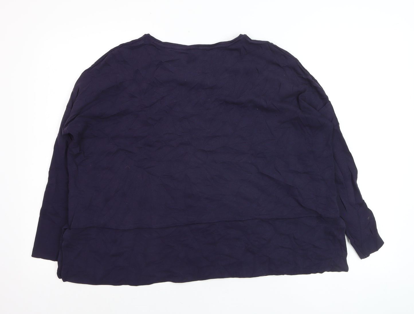 COS Women's Blue Relaxed Viscose Blouse Size 10