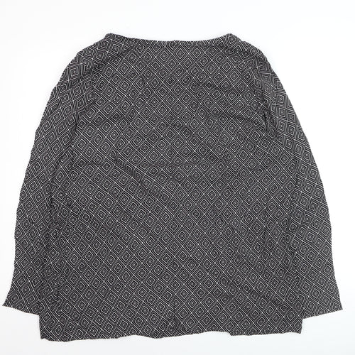 Esmara Women's Black Geometric Pullover Jumper Size 26/28
