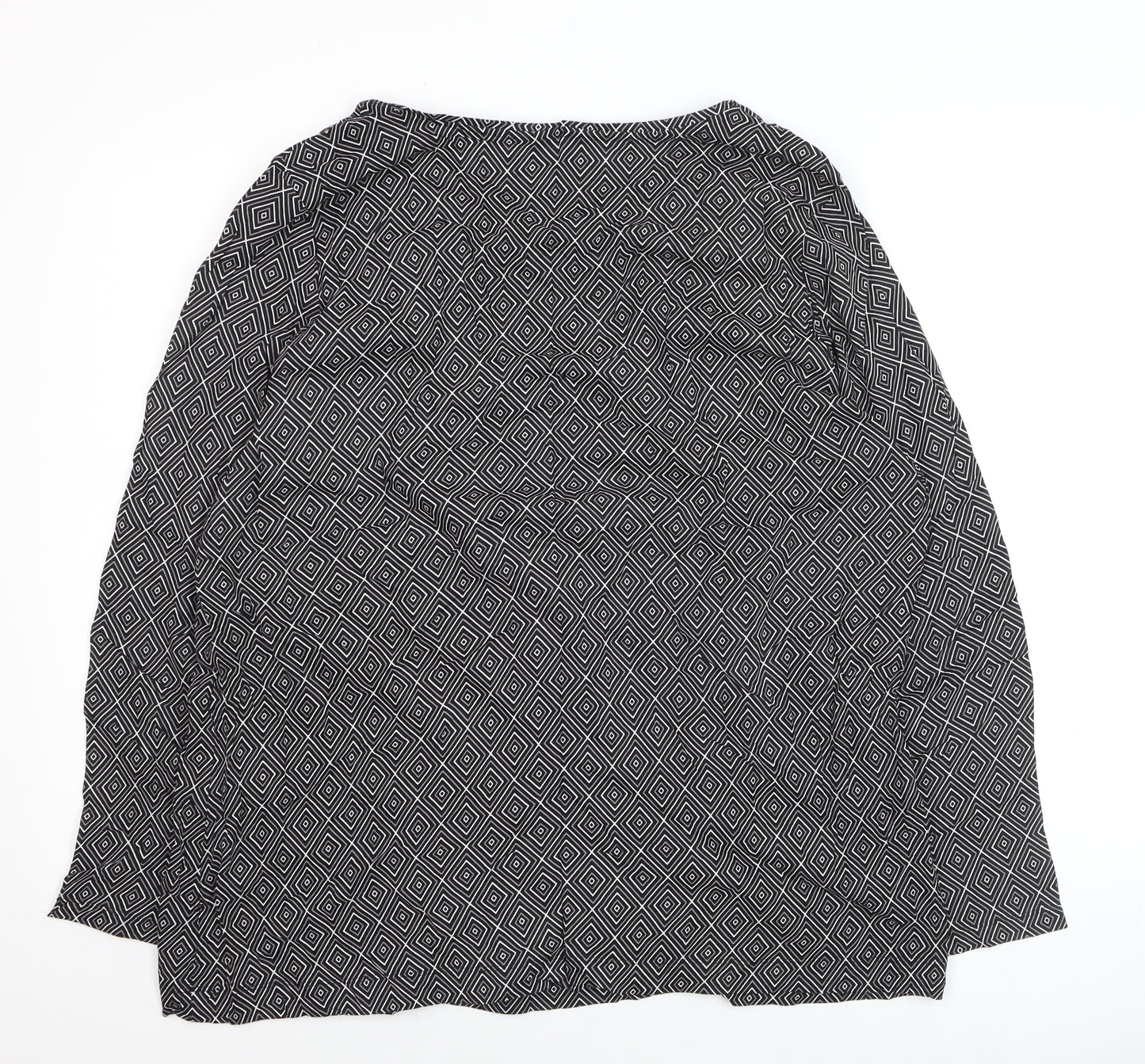 Esmara Women's Black Geometric Pullover Jumper Size 26/28
