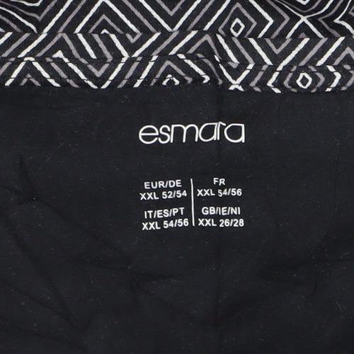 Esmara Women's Black Geometric Pullover Jumper Size 26/28