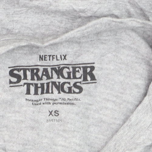 Primark Stranger Things Hellfire Club Grey T-Shirt Men's XS