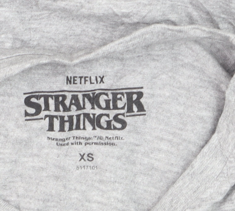 Primark Stranger Things Hellfire Club Grey T-Shirt Men's XS