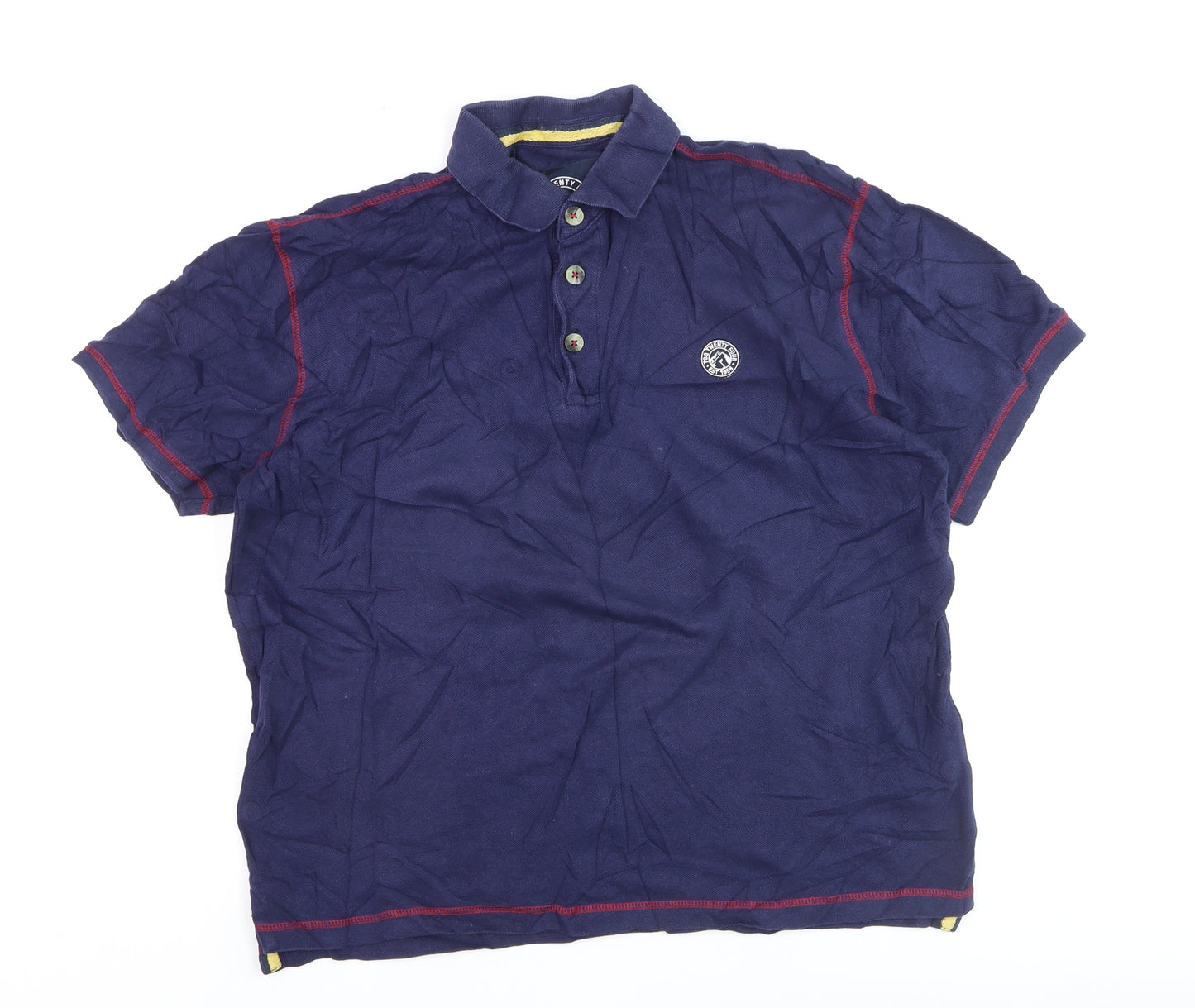 Tog Twenty Four Men's Blue Cotton Polo Shirt Size L