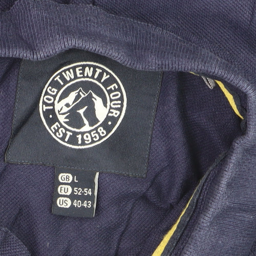 Tog Twenty Four Men's Blue Cotton Polo Shirt Size L